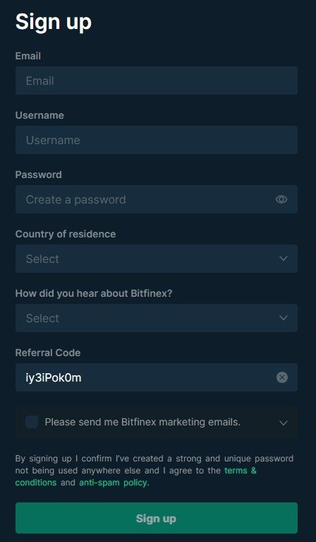 bitfinex referral code